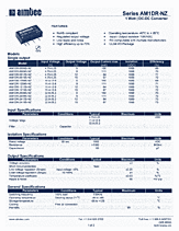 DataSheet AM1DR-1212S-NZ pdf