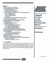 DataSheet AT25DF021 pdf