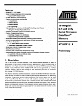DataSheet AT26DF161A pdf