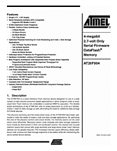 DataSheet AT26F004 pdf