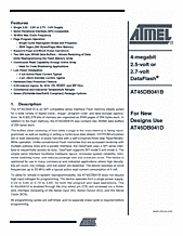 DataSheet AT45DB041B pdf