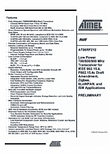 DataSheet AT86RF212 pdf