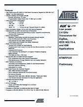 DataSheet AT86RF231 pdf