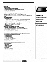 DataSheet AT89C51IC2 pdf