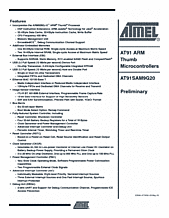 DataSheet AT91SAM9G20 pdf