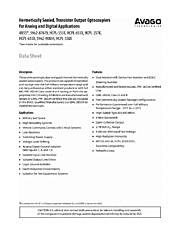 DataSheet HCPL-550K pdf
