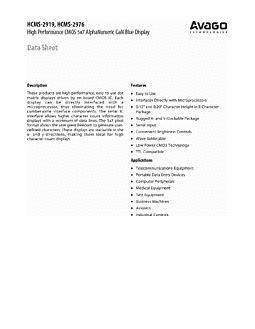 DataSheet HCMS-2976 pdf