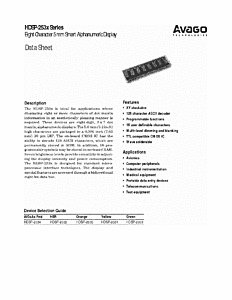 DataSheet HDSP-2531 pdf