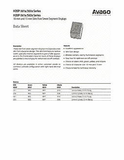 DataSheet HDSP-301G pdf