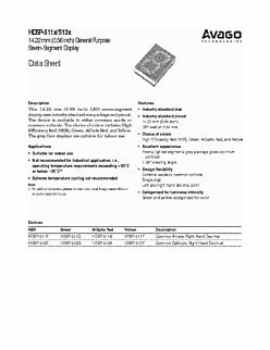 DataSheet HDSP-511A pdf