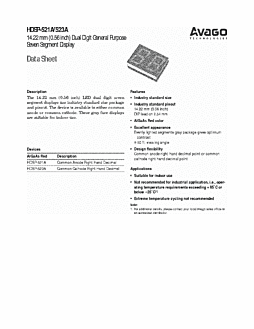 DataSheet HDSP-521A pdf