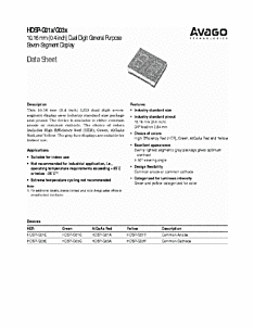 DataSheet HDSP-G01Y pdf