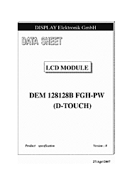 DataSheet DEM128128B-FGH-PW(D-TOUCH) pdf