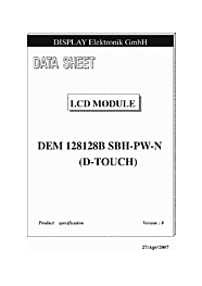DataSheet DEM128128B-SBH-PW-N(D-TOUCH) pdf