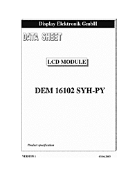 DataSheet DEM16102SYH-PY pdf