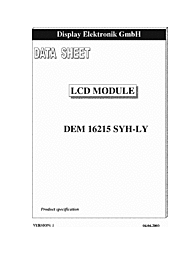 DataSheet DEM16215SYH-LY pdf