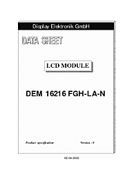 DataSheet DEM16216FGH-LA-N pdf