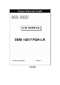 DataSheet DEM16217FGH-LR pdf