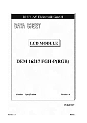 DataSheet DEM16217FGH-P(RGB) pdf