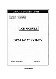 DataSheet DEM16222SYH-PY pdf
