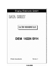 DataSheet DEM16224SYH pdf