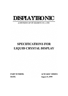 DataSheet ACM1601C pdf