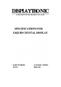 DataSheet ACM1602F pdf