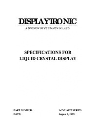 DataSheet ACM1602T pdf