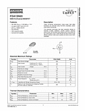 DataSheet FDA15N65 pdf