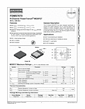 DataSheet FDMS7670 pdf