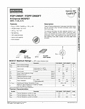 DataSheet FDPF12N50FT pdf