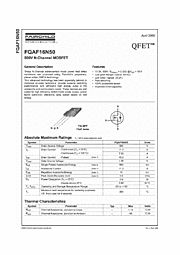 DataSheet FQAF16N50 pdf