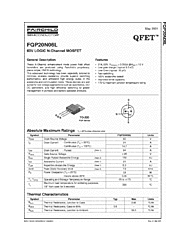 DataSheet FQP20N06L pdf