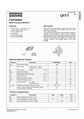 DataSheet FQP3N60C pdf