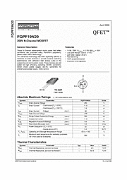 DataSheet FQPF19N20 pdf