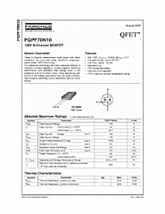 DataSheet FQPF70N10 pdf