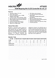 DataSheet HT1625 pdf