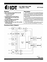 DataSheet IDT71T016SA pdf