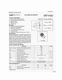 DataSheet IRF1405 pdf