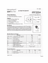 DataSheet IRF2204 pdf