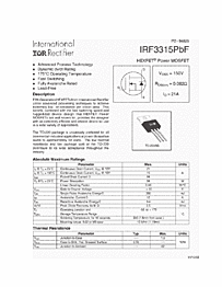 DataSheet IRF3315 pdf