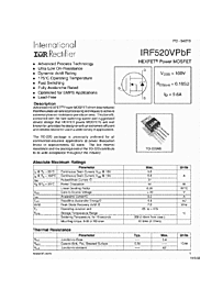 DataSheet IRF520V pdf