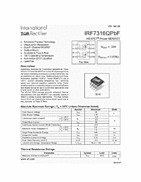 DataSheet IRF7316QPBF pdf