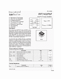 DataSheet IRF7402 pdf