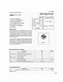 DataSheet IRF7607 pdf