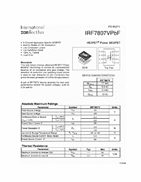 DataSheet IRF7807V pdf