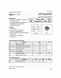 DataSheet IRF7835PBF pdf