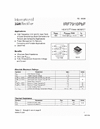 DataSheet IRF7910 pdf