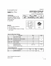 DataSheet IRF8915 pdf
