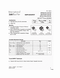 DataSheet IRFB23N15D pdf